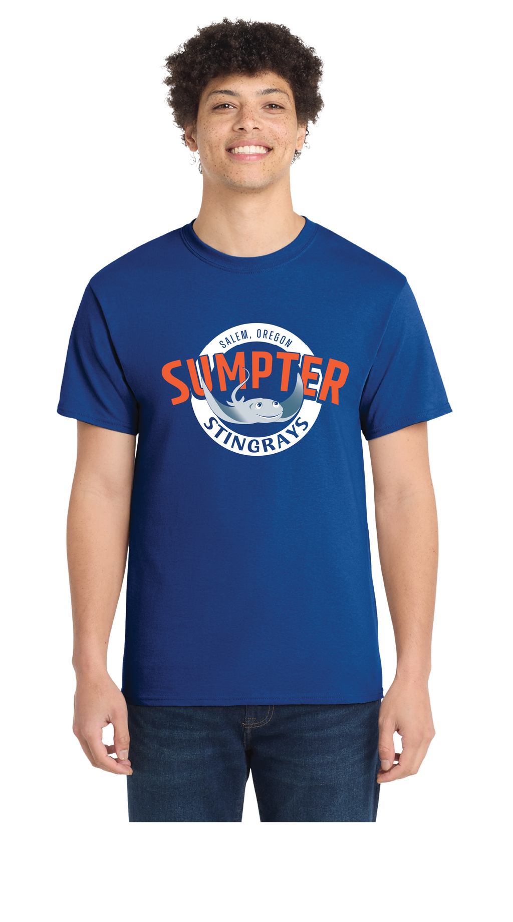 Core Cotton Tee-True Royal - Adult