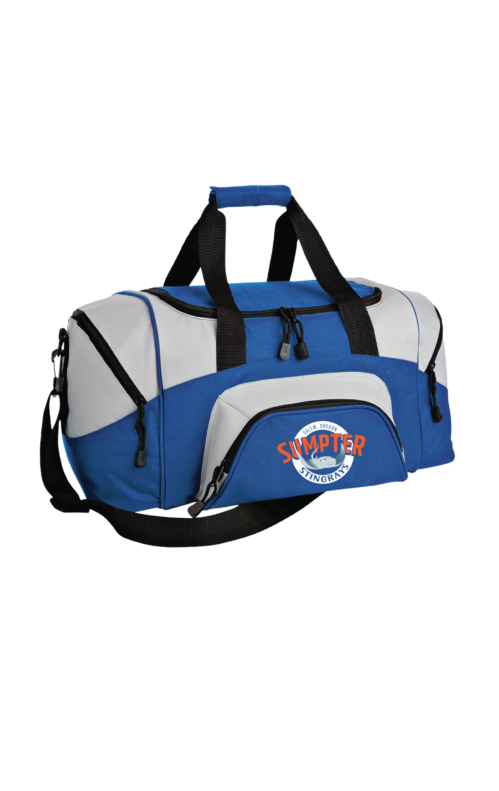 Port Authority® Small Colorblock Sport Duffel-Royal/Grey