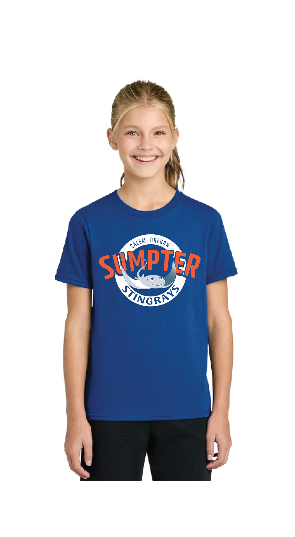 Youth Core Cotton Tee True Royal - Youth