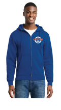 Core Fleece Full-Zip Hooded Sweatshirt-True Royal - Adult