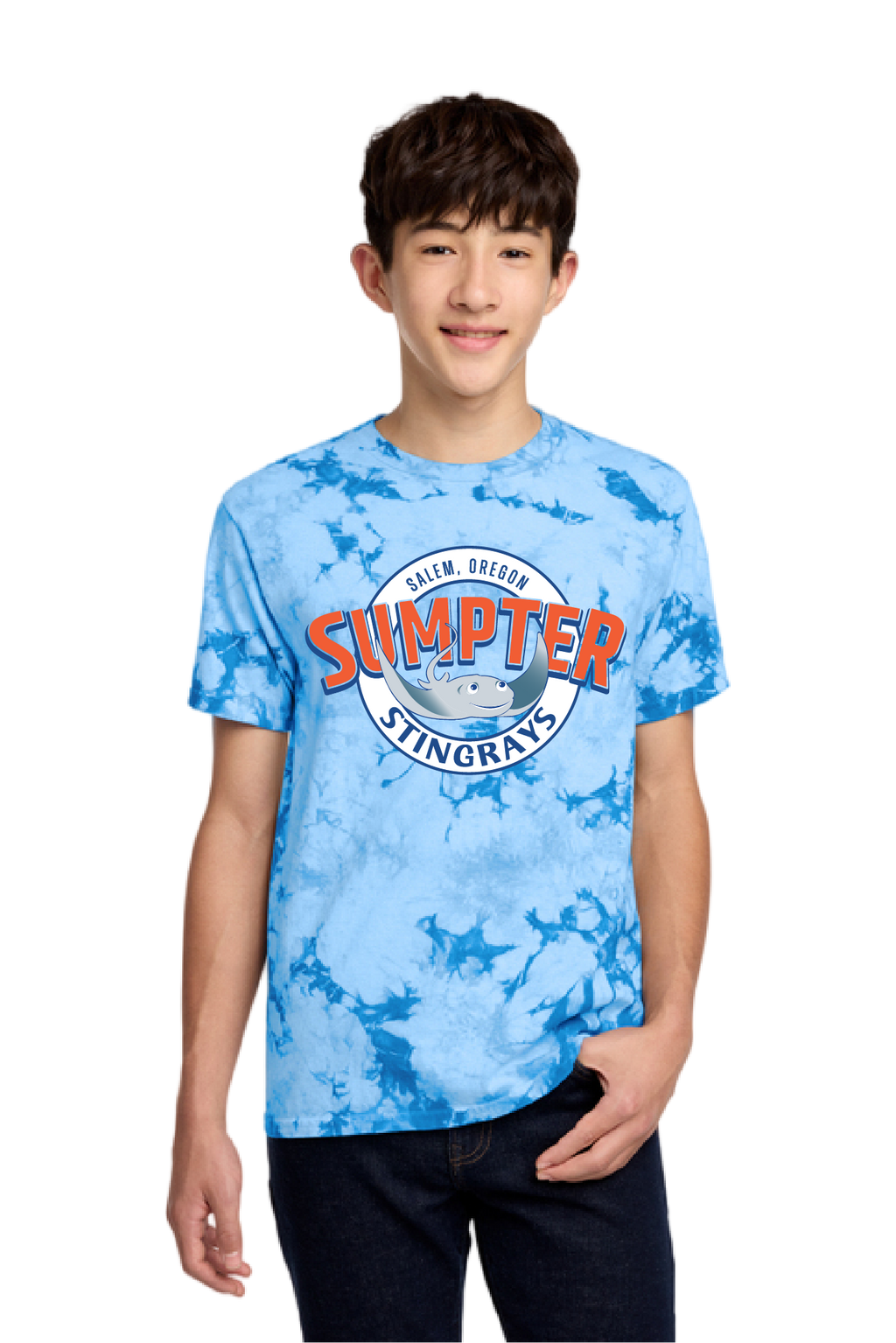 Port & Co® Youth Crystal Tie-Dye Tee